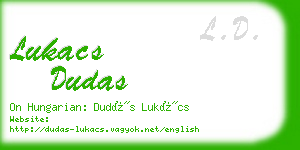 lukacs dudas business card